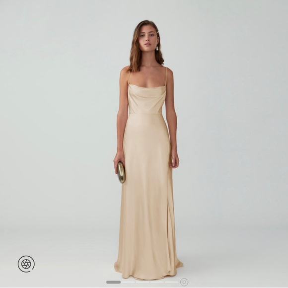 Fame and Partners Strappy Draped Gown - Picture 1 of 7